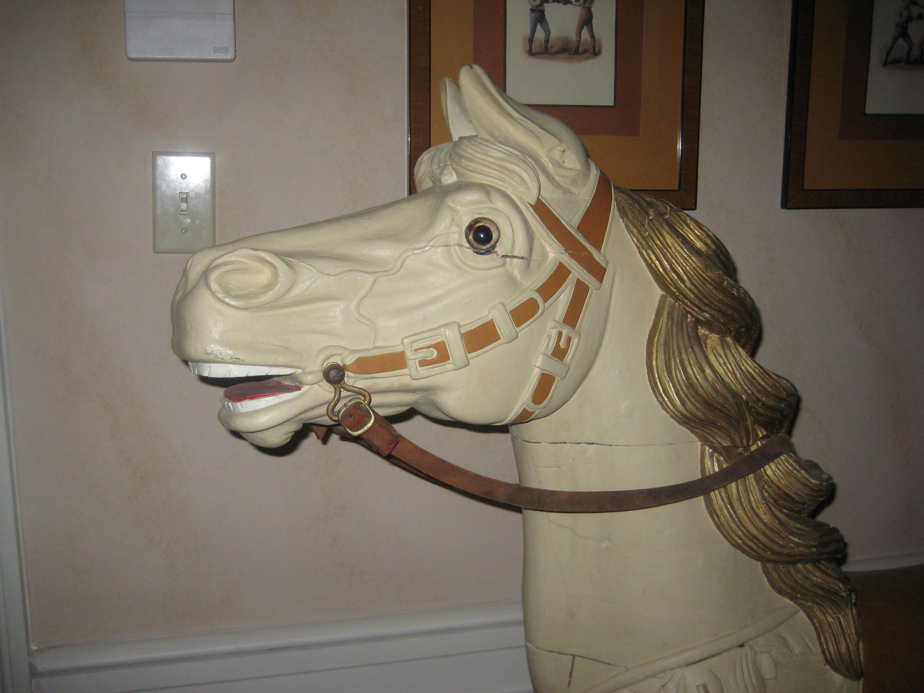 Orton & Spooner Antique English Double Seat Carousel Horse > Antique